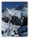 Paysage hivernal dans la Vallée d'Arolla